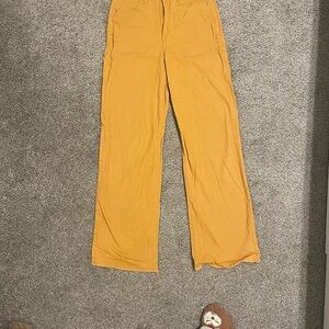 Mustard Yellow Wide-Leg Pants
